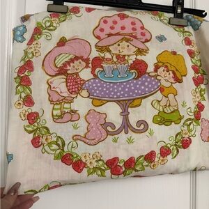 Vintage 1980 Strawberry Shortcake Garden Patch TWIN Bed FLAT & FITTED Sheet Set